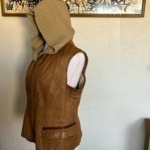 Jackett New York hooded leather vest